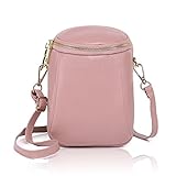 Zg Girls Women 100% Real Leather Small Cute Crossbody Cell Phone Purse Wallet Bag
