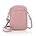 Produktbild Zg Mädchen Frauen 100% echtes Leder kleine süße Crossbody Handy Geldbörse Geldbörse Tasche mit Schultergurt passend für iPhone 6 7 8 Plus 10 und Samsung Galaxy S7 Edge S9 S10 Plus Note 9