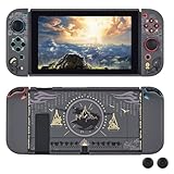 DLseego Funda Protectora Compatible con Nintendo Switch,Funda Dura para PC con Diseño Anti-arañazos y Absorción de Impactos con 2 Agarres para los Pulgares - Zelda