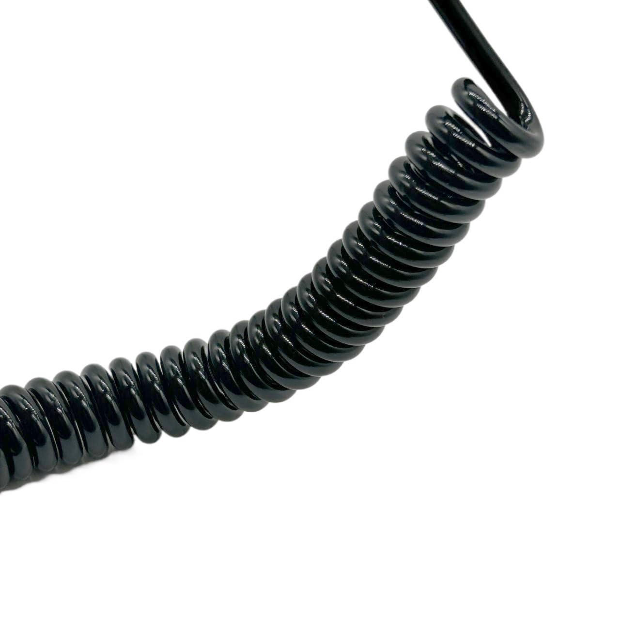 Gewundenes Spiralkabel – 3-adrig, 24 AWG (0,2 Mm²), Gerade Länge 2,5 / 5 / 7,5 M, Dehnbar Bis Zu 3,75 M – Für Flexible Anwendungen