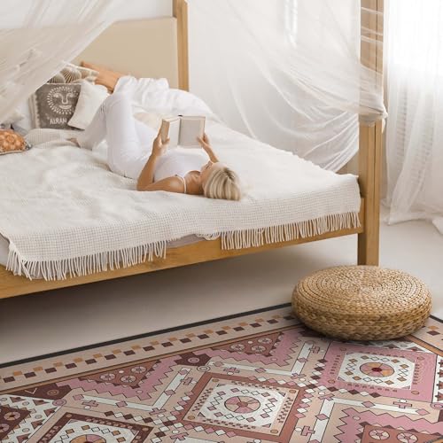 Tapis vinyle salon rectangle 100x150 résistant à la décoloration pour chambre