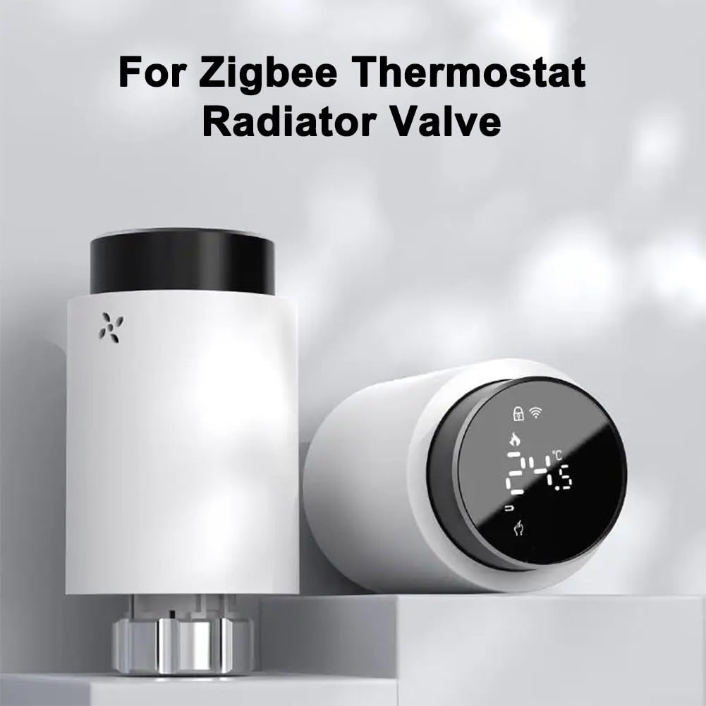 Valvola termostatica per termosifone, controllo intelligente del riscaldamento programmabile, programmazione settimanale, controllo vocale e app, monitoraggio energetico per comfort domestico (2 pezzi