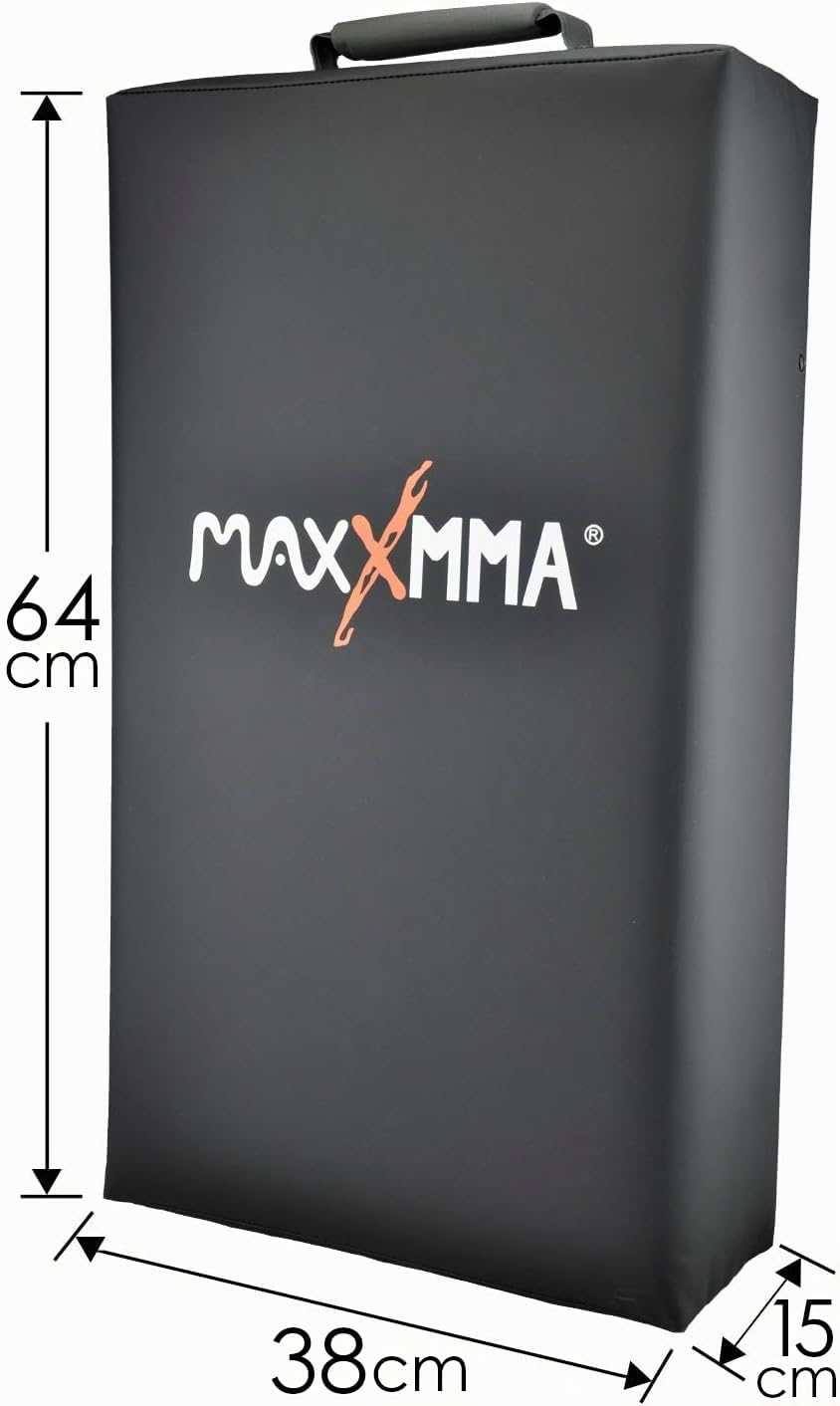 MaxxMMA Kickshield Schlagpolster – 63,5 x 38,1 cm, 15,2 cm Dicke für Kickboxen Thaiboxen MMA Karate – Mit Verstärkten Griffen & Kreuzstichnaht