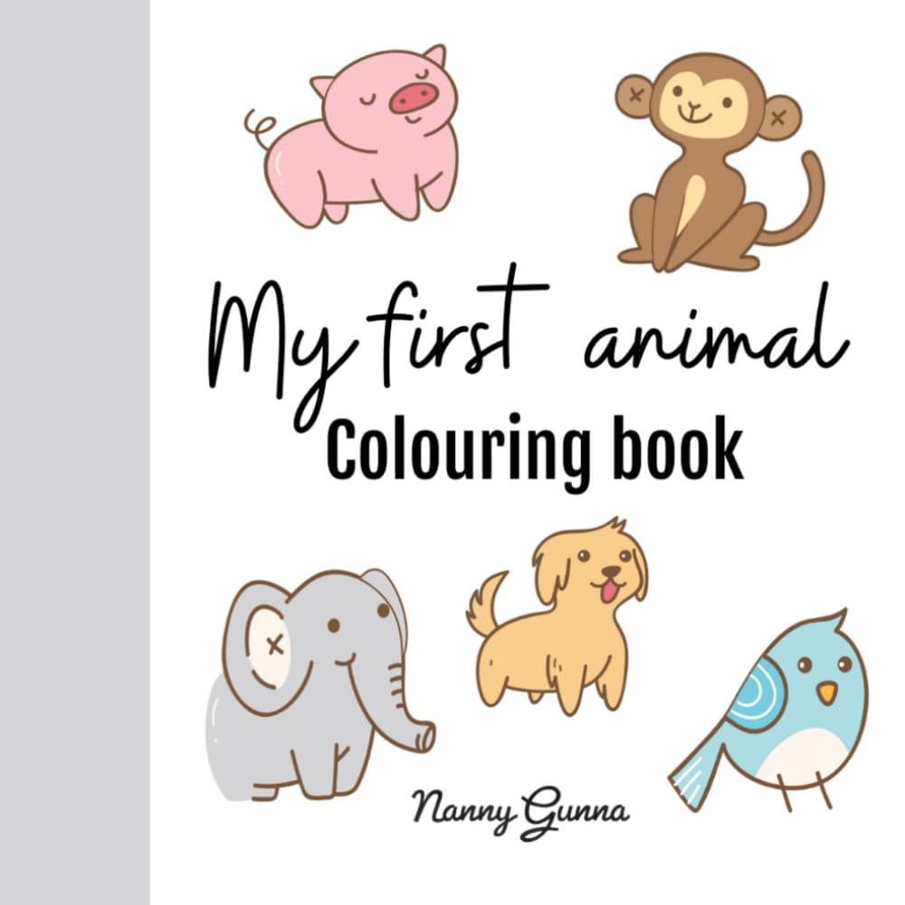 My first animal: Colouring book