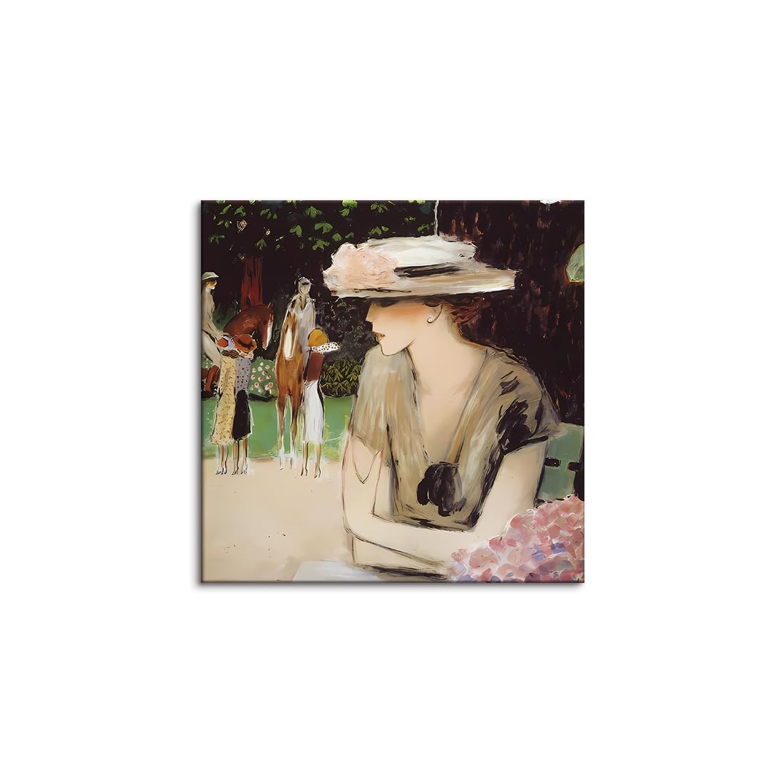 Amazon.co.jp: 絵画 カシニョール「カバリエ」 壁掛け 額入り 女性画