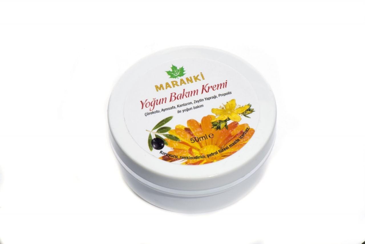 Maranki Çörekotu, Kantaron, Zeytin Yaprağı, Propolis İçerikli Aynısafa'lı Krem-Yoğun Bakım Kremi 50 ml