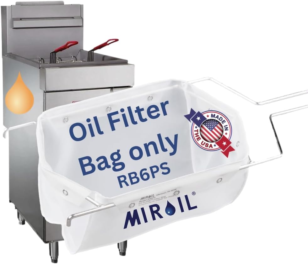 Miroil RB6PS Fryer Filter Bag Ez Flow Reusable 11X9X7 Shortening Oil 63233 Rb6Ps