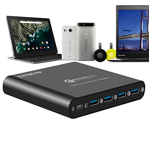 80W Pd Usb Type C Laptop Charger, 5-Port Usb Charging Station For Apple Macbook Ipad Iphone 12 Pro Max Mini, Qc3.0 Usb Ports Power Supply For Hp Asus Toshiba Lenovo Acer Sony Samsung Adapter #TOP6