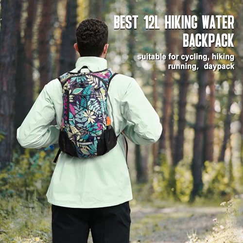 Image of Lightweight Hydration Backpack, Running Backpack with 2L Water Bladder, Hydro Water Daypack for Cycling Hiking Rave for Men Women