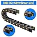 Qimoo 39.3 inch Plastic Drag Chain Cable Carrier, 1m Open Type Wire Drag Chain Cable Carrier R75 35 * 50mm Cable Drag Chain for CNC Router Electronic Industrial Machine