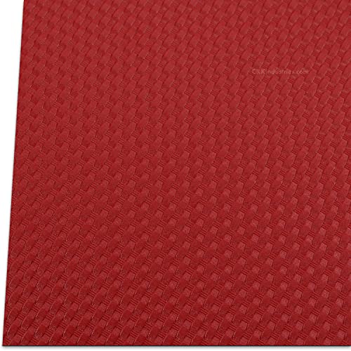 Holstex Thermoform Sheet - (Basketweave Texture) - (.080 Thickness) - (12in x 12in Sheet) - (Blood Red) - (1 Sheet) - (for Holster Making & Hobby)