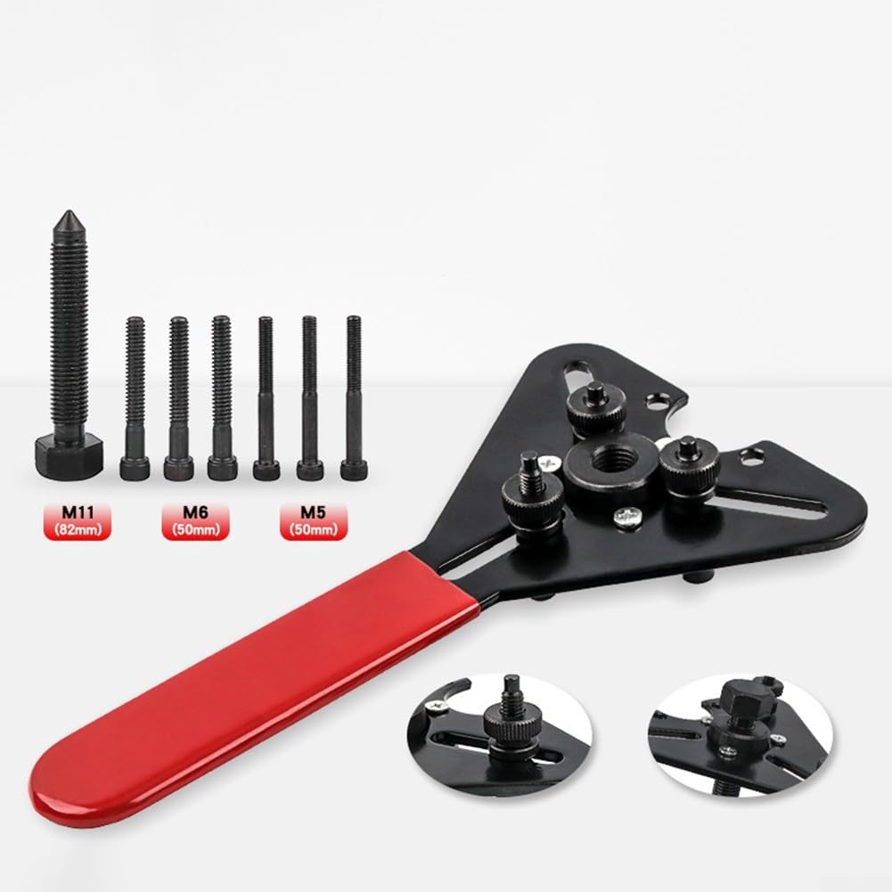 Herramienta de extracción de embrague del compresor de acondicionamiento automotriz – para llave extractora de polea de aire acondicionado de acero de larga duración con 7 tornillos para