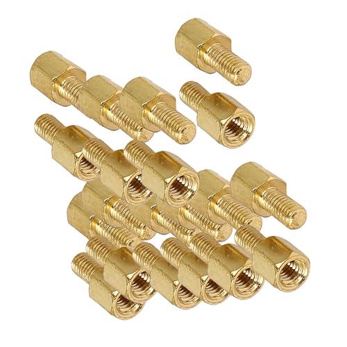 Uxcell A15042300UX0058 M3 X 5Mm + 6Mm Motherboard Standoffs Male To Female Thread Brass Hexagon Hex Standoff Spacer Screws thumb #1