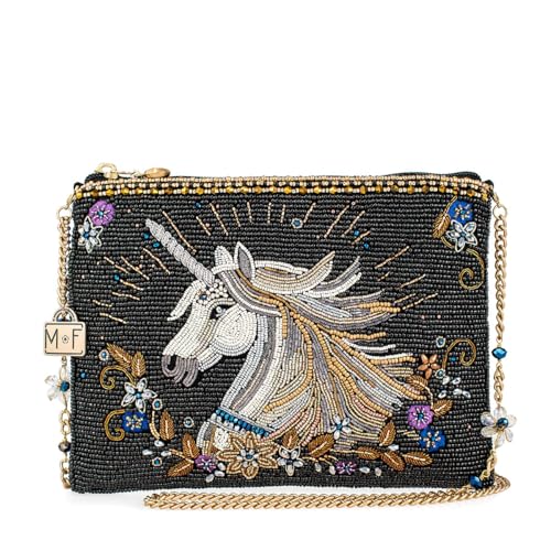 Mary Frances Whimsical Wonder BeadedUnicorn Mini Crossbody