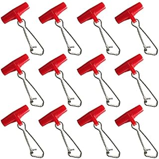 40 Pcs Fishing Line Sinker Slides T-shape Line Fishing Swivels Snaps Weight Sliders Fishing Finder Clip for Sea Fishing Random Color