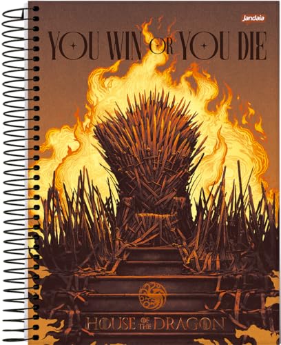 Caderno Espiral Univ CD 10 Mat&eacute;rias 160 Fls Got - House Of The Dragon Trono FSC - Jandaia