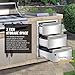 yuxiangBBQ Outdoor Kitchen Drawer, Stainless Steel Triple Drawer, 18W 24H 23D Double Wall Outdoor Kitchen Drawer, Kitchen Cabinet Grill Station or Grill Island