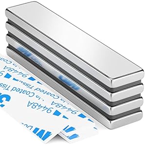 Grtard 4 Pack Neodymium Magnets, Strong Magnets, 60 x 10 x 3 mm Rare Earth Magnets, Extremely Powerful Magnets Bar…