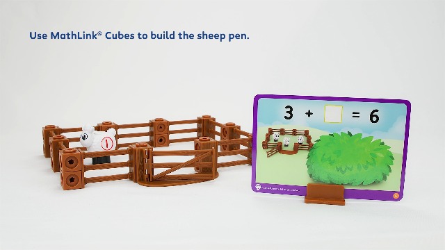 Numberblocks MathLink Cubes Sheep Counting Set - Educational Farm Math Game For Kids Ages 3-6
