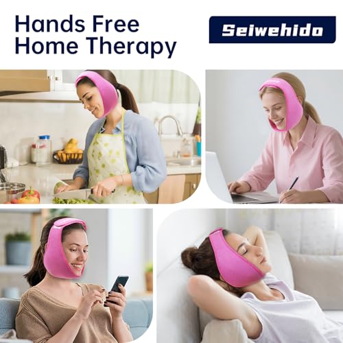 Image of Wisdom Teeth Ice Pack Head Wrap Jaw Face Ice Pack with 4 Gel Packs for Wisdom Teeth Removal Extraction Toothache Pain Relief Facial Face Oral Surgery TMJ Tonsillectomy Recovery Cosmetic Procedure Gift