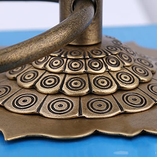 Aldaba de puerta vintage de bronce auténtico con acabado artesanal retro para entradas 7