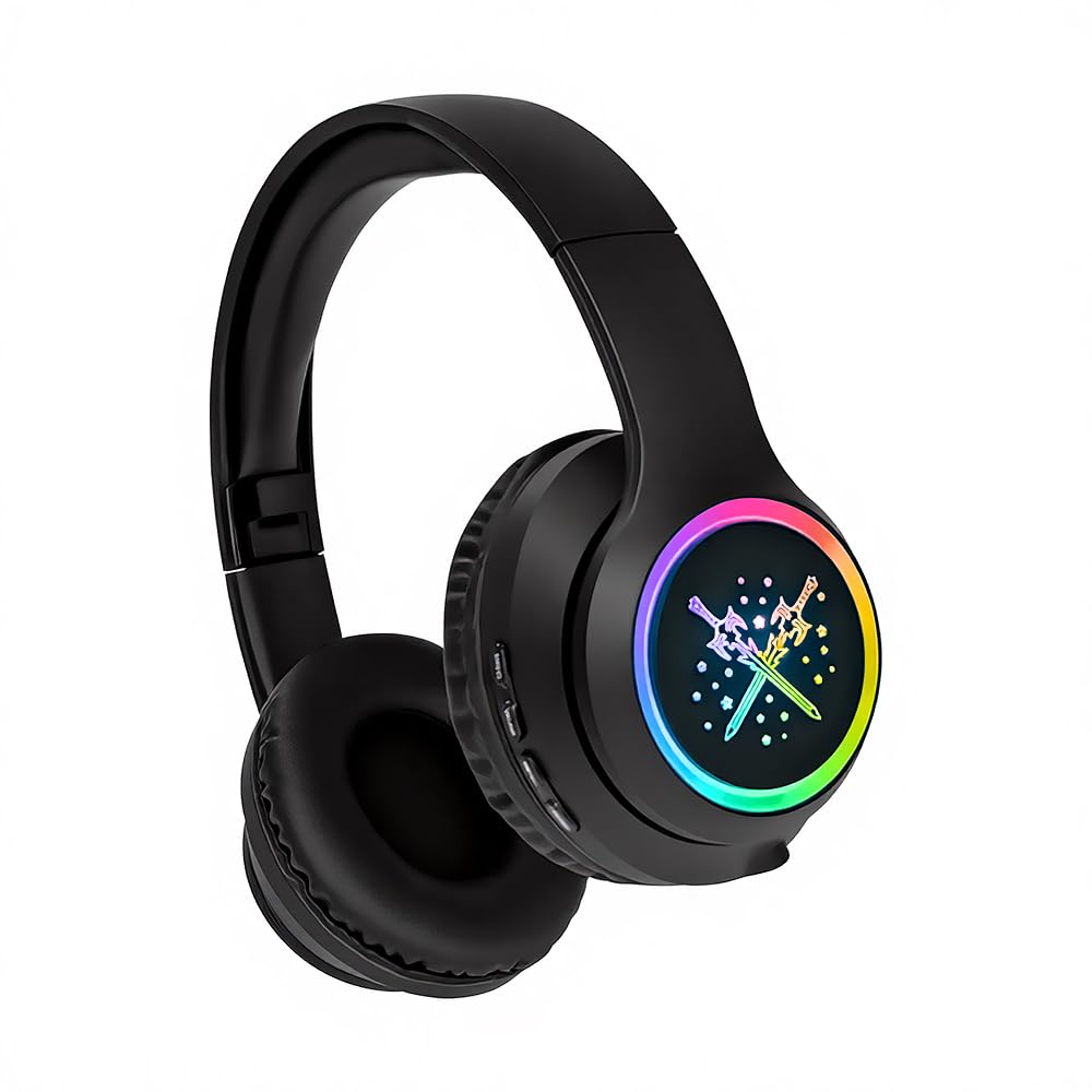 YUSONIC Boys Headphones, Sword Light up Headphone, Kids Bluetooth Headphones Wireless for Boys Girls Toddler Amazon Fire Tablet/Laptop/Pad/Schoo (
