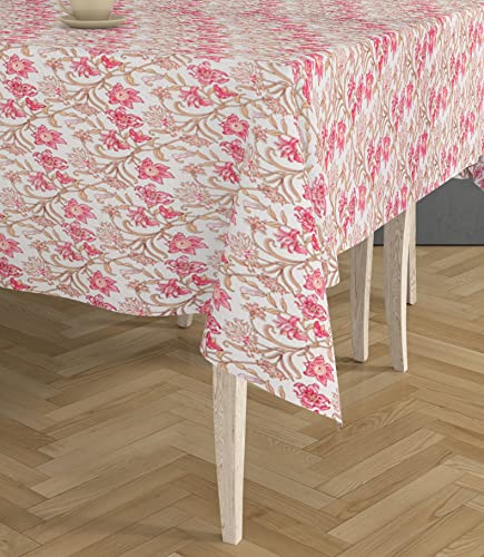 Image of Amazon Brand - Umi Super Soft Brushed Microfiber Cotton Dining Table Cloth, Printed Rectangular 6 Seater Table Cover 60X90(Inches)