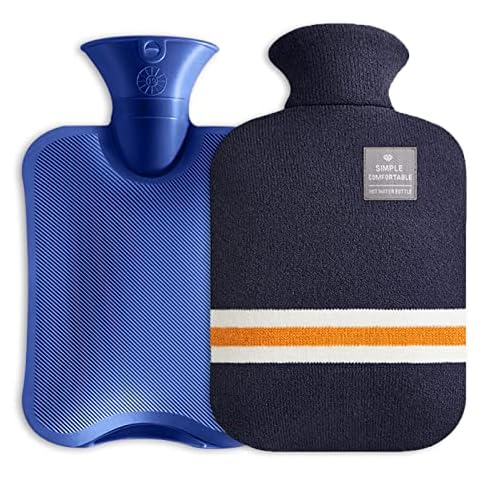 2L Hot Water Bottle with Cover Hot Removable Cover Bottle Water Bag for Hot and Cold Compress Hot Water Bottle for Back Neck Shoulder Leg Arthritis Pain Relief Cover