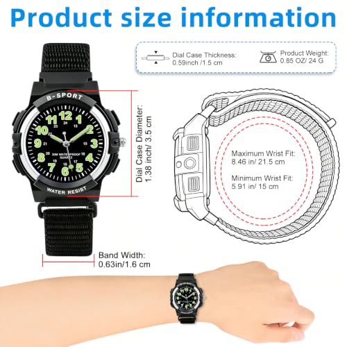 Image of Juboos Kids Watch Analog for Boys Girls Teens Waterproof Sport Wristwatch