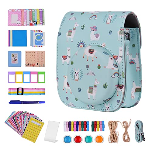 12-in-1 Instant Camera Accessories Bundle Kit Replacement for Fujifilm Instax Mini 11 with Camera Bag/Camera Strap/Photo Album/Photo Clips/Photo Frame/Hanging String/Stickers/Pen/Filters