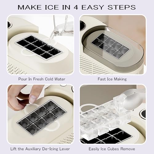 Máquina portátil para fabricar hielo con 8 cubos en 10 mins miniatura 6