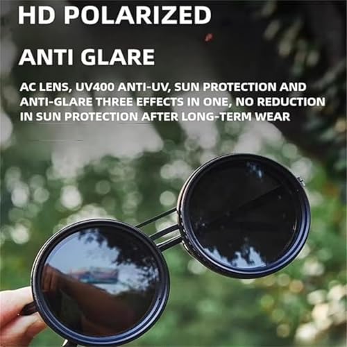 Adjustable Tint Sunglasses with ND Filter Lenses 1-9 Gears Rounded Polarized adjustable sunglasses, Men Shades Glasses4