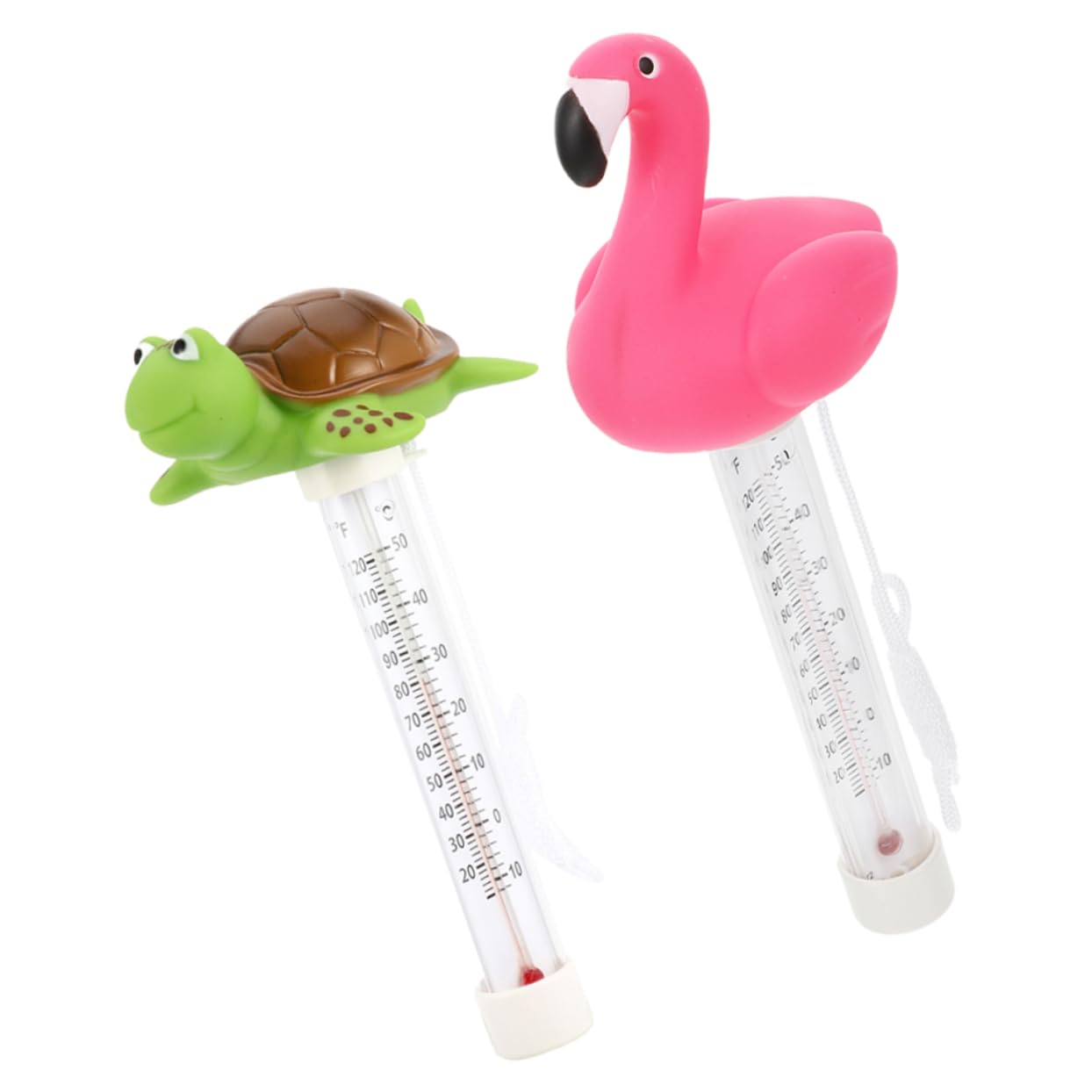 Abaodam 5 Sätze Flamingo -wasserthermometer Badewannentemperaturanzeige Schwebend Schwimmender Pool Poolthermometer -thermometer Spa-thermometer Für Plastik 2 Stück * 5