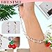 Prdingfy Cherry Phone Bracelet Strap,Firm Metal Wires Beaded Phone Chain Wristlet with Tether Tab Cute Cell Phone Charm for Women,Gift,Camera,Wallet,Bag(white)