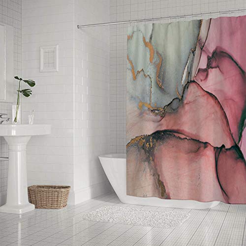 Rideau de douche étanche polyester 60x72 pour tringle de salle de bain - 3