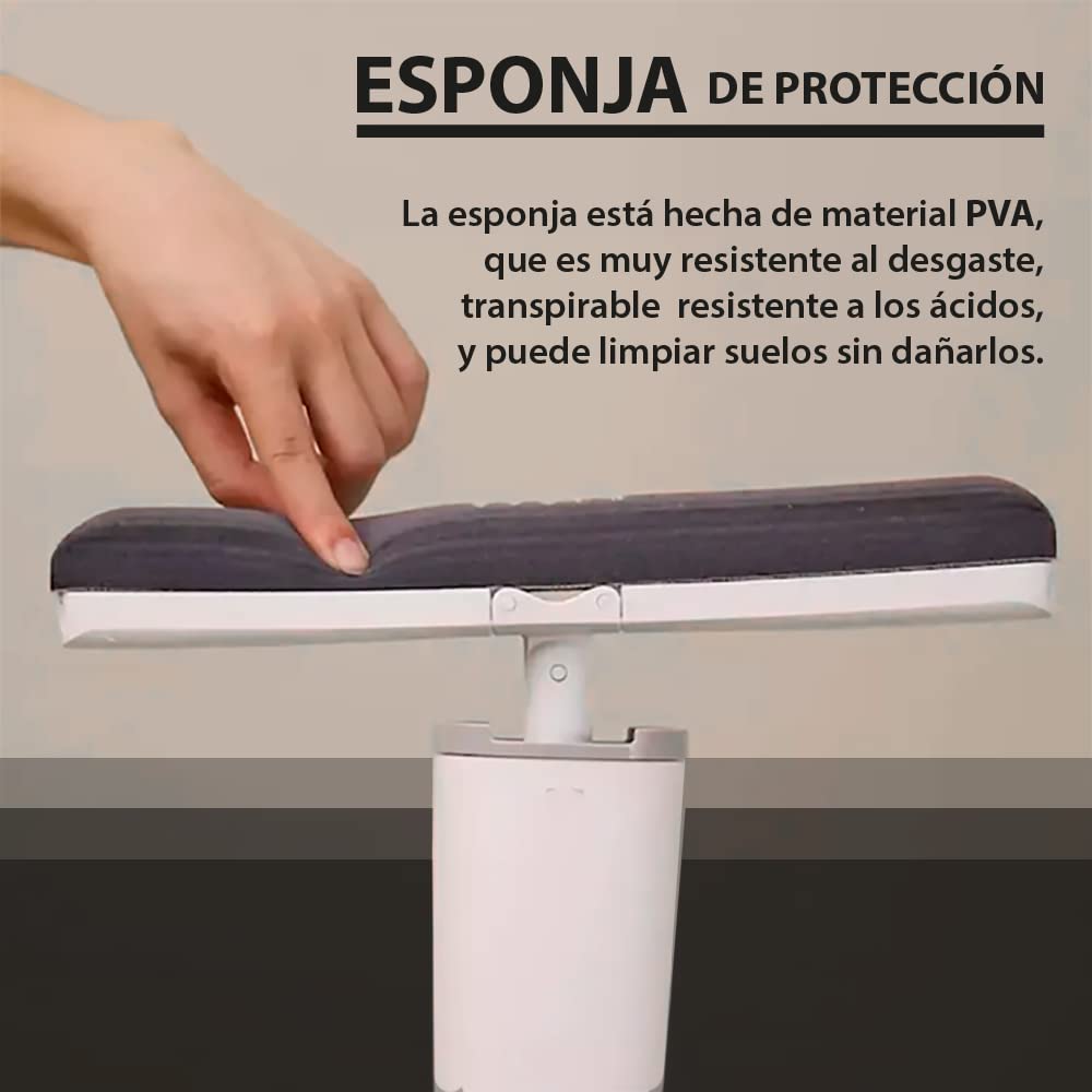 JUPPLIES Fregona Mopa para Limpiar Azulejos y Paredes + 3 Recambios - Fregona Autoescurrible 360ª Super Absorbente - Fregona Multifuncional para Limpieza - Mopa de Limpieza Diseño Minimalista