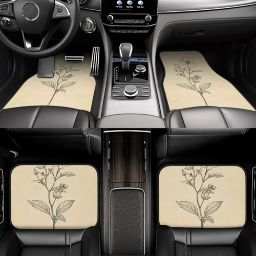 Alfombrillas universales duraderas de flores para sedán y camioneta 7