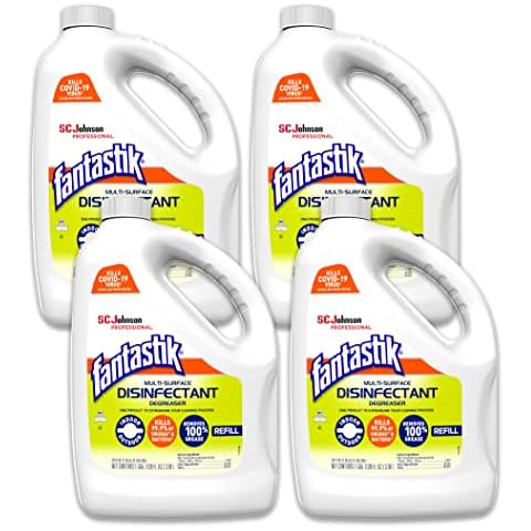 SC Johnson Professional, Fantastik Multi-Surface Cleaner, Disinfectant, and Degreaser, 1 Gallon, Pack of 4 Cover