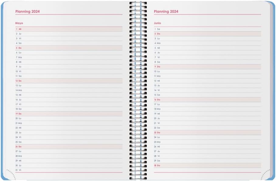 Dohe - Memphis Diary - Day Page - 15 x 21 cm - Blue Model
