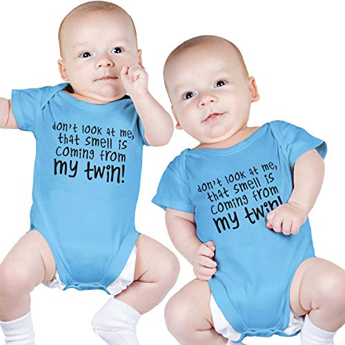 Baby Boys Funny Shirt, Includes 2 Bodysuits, 0-3 Month Smell Coming from