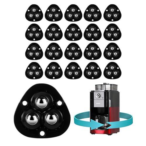 20 PCS Appliance Wheels Casters for Kitchen Appliances on the Counter,Small Appliance Rollers/Sliders for Coffee Maker,Stand Mixers, Air Fryers（Black）