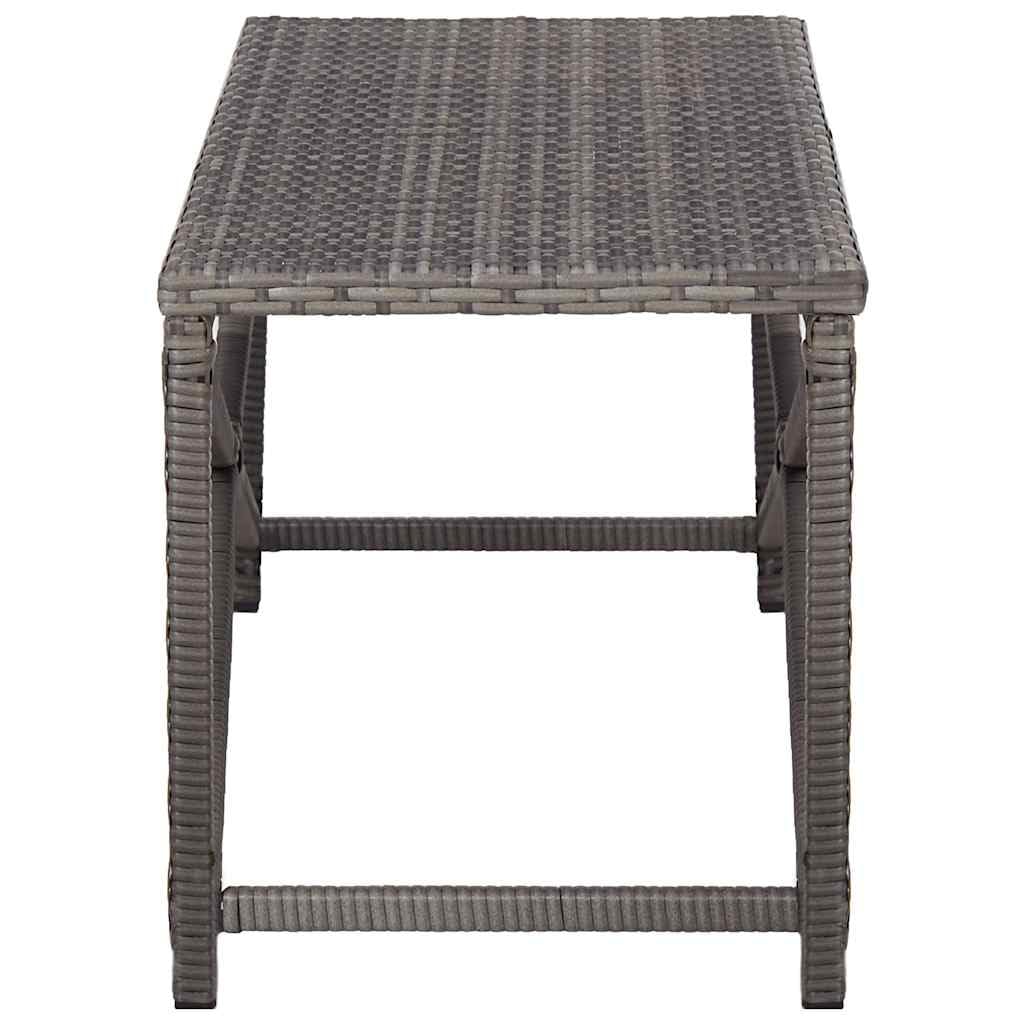 Banco de jardín 120 cm resina trenzada, color gris | Marco de acero recubierto de polvo, resistente al agua, fácil de montar, para terraza y piscina