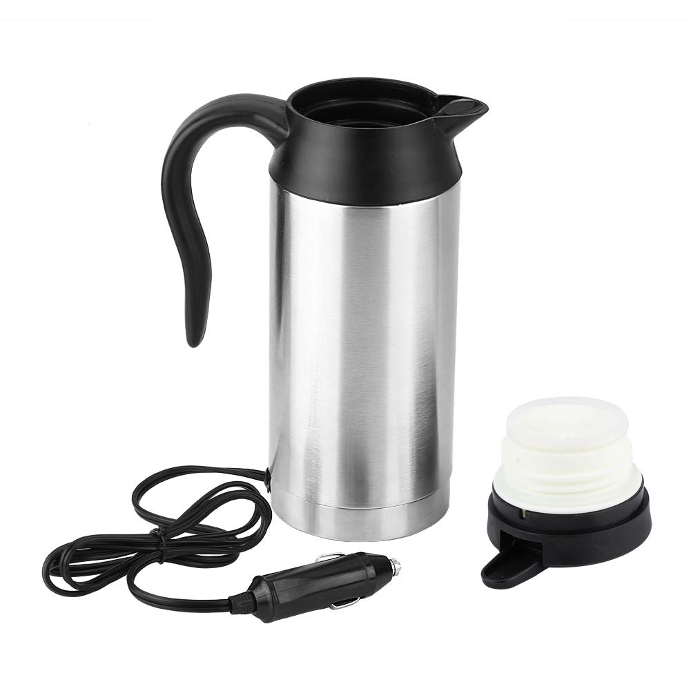Samochodowy grzejnik elektryczny, czajnik elektryczny, 750 ml, 12 V/120 W, stal nierdzewna, zapalniczka, czajnik elektryczny, termos podróżny