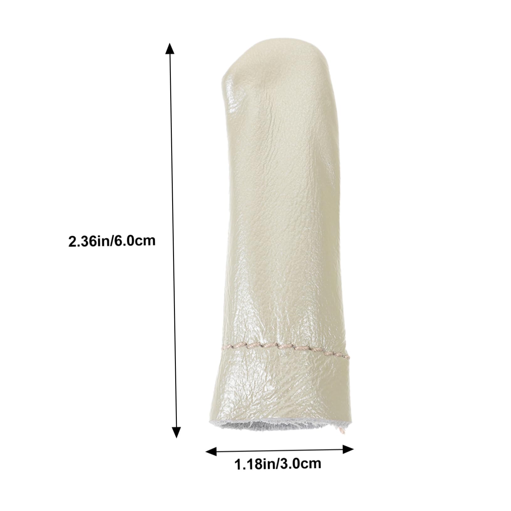 Dedales de Cuero Dedos Protectores Piezas Costura de 6 Beige