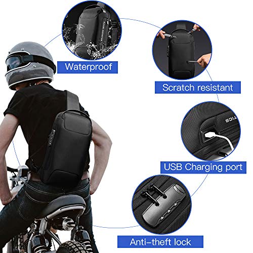 BANGE Sling Bag - Waterproof Men's Chest Shoulder Crossbody Sling Backpack2