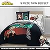 Jay Franco Kids Comforter Set Includes Sheets and Pillow Covers - Soft and Cozy Bed Set for Stylish Room Decor, Black - My Hero Academia, 5 Piece Twin Size Bedding - Image 2