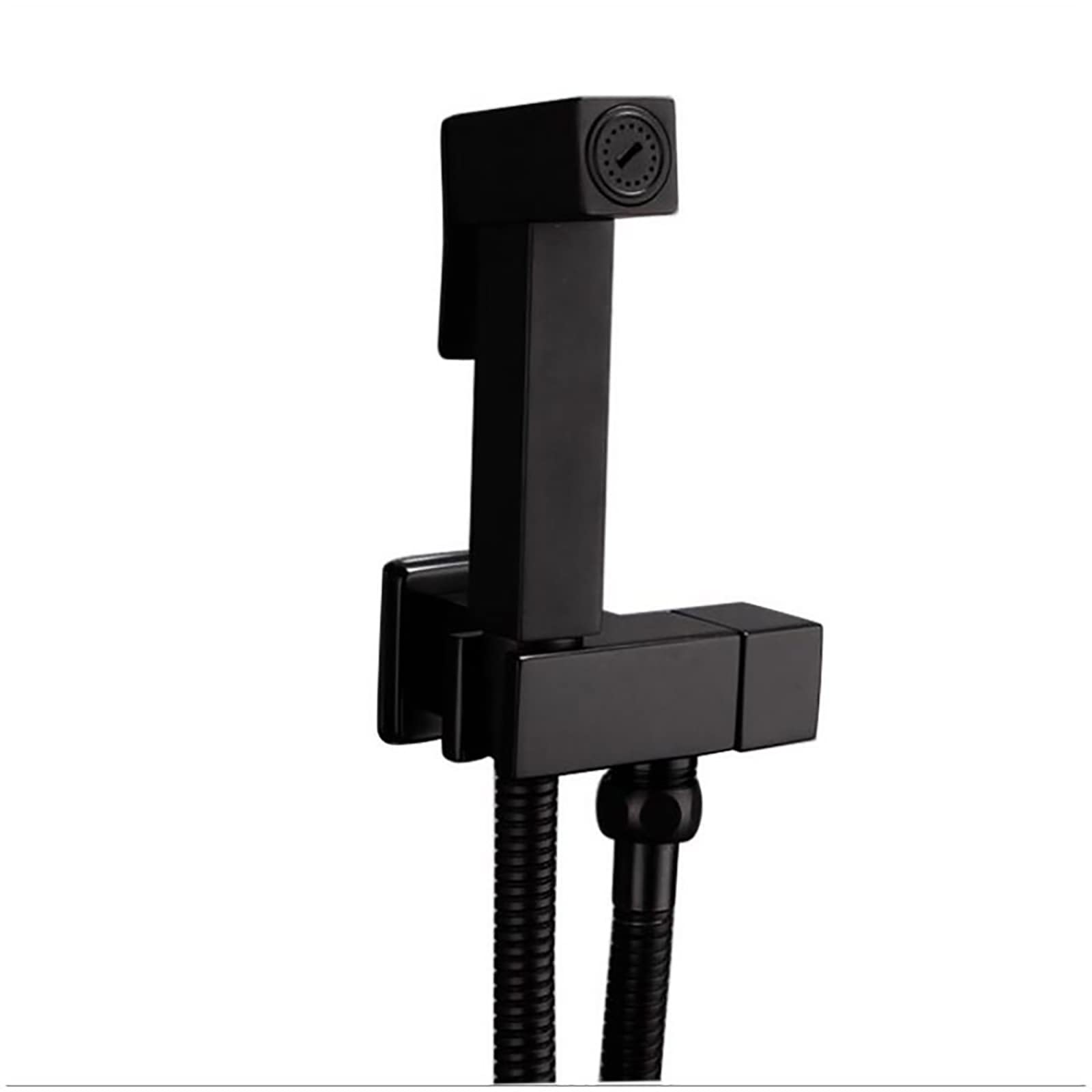 Spruzzatore per bidet, doccetta per WC, montaggio a parete, in ottone massiccio, rubinetto per bidet da bagno, soffione quadrato, panno per la pulizia del bagno, set spruzzatore per l'igiene del bagno
