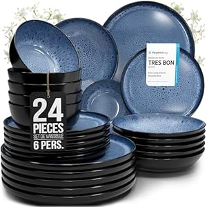 Service de Table en Faïence Pure Living pour 6 Personnes