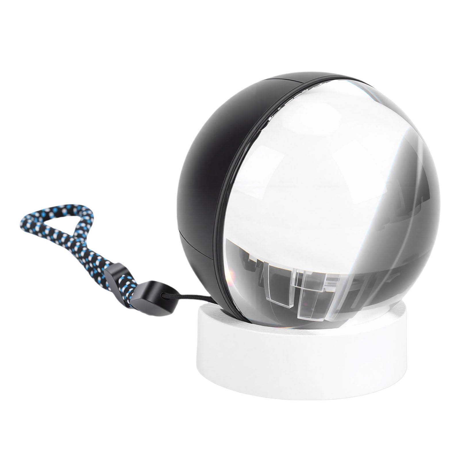 Rengue Lampada Galleggiante a Sfera di Cristallo 3D, Luce Notturna in Plastica ABS con Lettore Video, Regalo di Compleanno Unico per gli Amanti della Musica e Display Fotografici