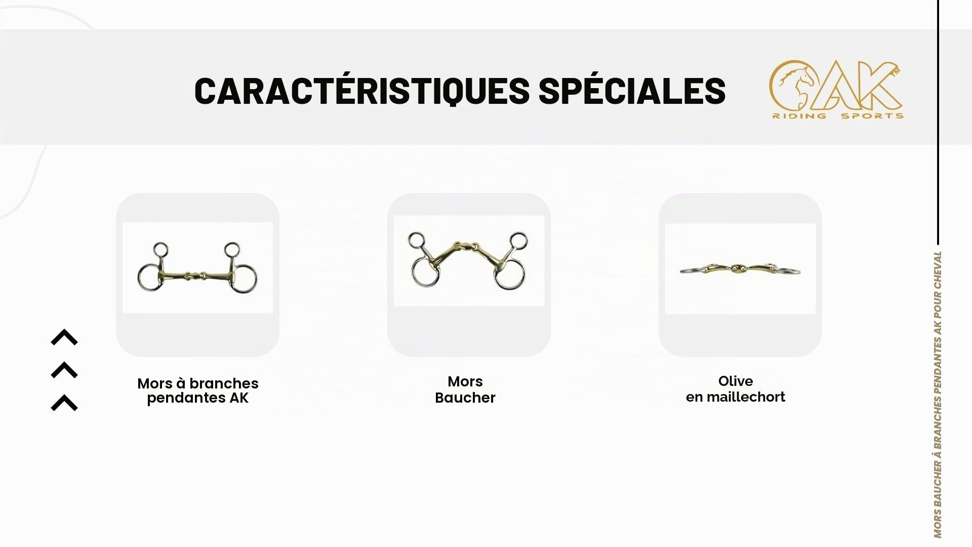 AK Mors d'équitation à joues suspendues Baucher avec losange en argent allemand Horse Bit AKRS-2616 (6.00'', German/Silver)